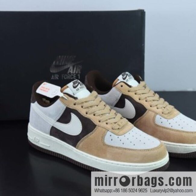 Nike Air Force 1 Low 07 Suede, Coffee Beans, Air Force One Low Top Casual Board Shoes, Item Number: BL3099 233