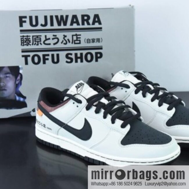 Nk SB Dunk Low \"AE86\" header text D custom joint ride SB low-top sports and leisure board shoes AE1391-086