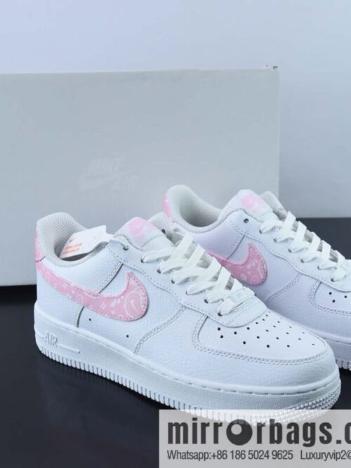 Nike Air Force 1 \'07 Low White Pink Cashew Flower, Air Force No. 1 Low Top Leisure Sports Board Shoes Item Number: DJ9942-106