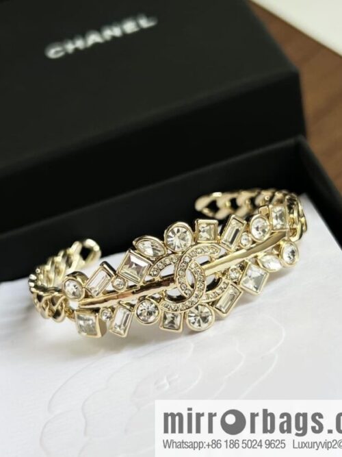 New ☑️ Chanel Double C Full Diamond Opening Bracelet