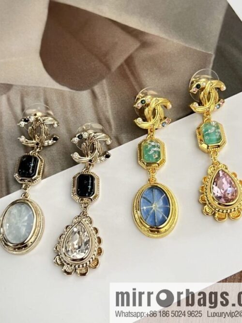 New ☑️ Chanel c3 double c colored treasure stud earrings