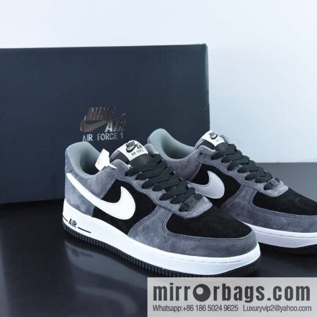 wsxc1669121467719_4-800x800quyoigjobvj48178_20250718035608.jpg Nike Air Force 1 Low \'07 suede, dark gray color scheme Air Force One low-top casual sneakers Item number: NT9966-336