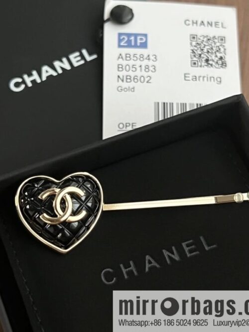 New ☑️ Chanel double c peach heart love hairpin hairpin