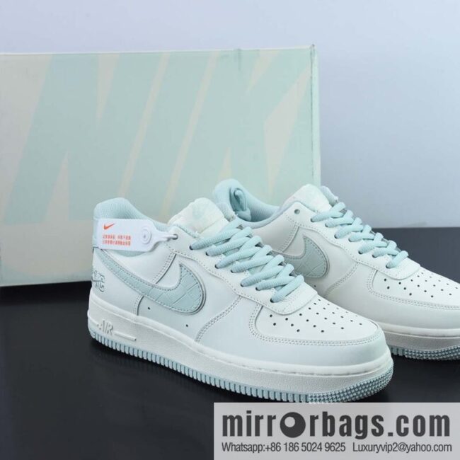 Nike Air Force 1 07 Low \"beige crocodile leather\" New York limited Air Force One low-top casual shoes 3M reflective item number: PQ5636-226