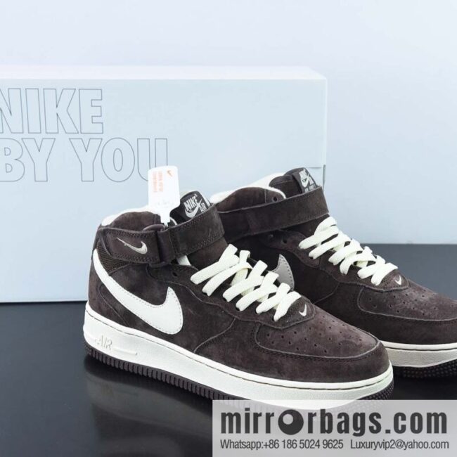 Nk Air Force 1 \'07 Mid QS Brown, Air Force One Medium Top Casual Sneakers DM0107-200