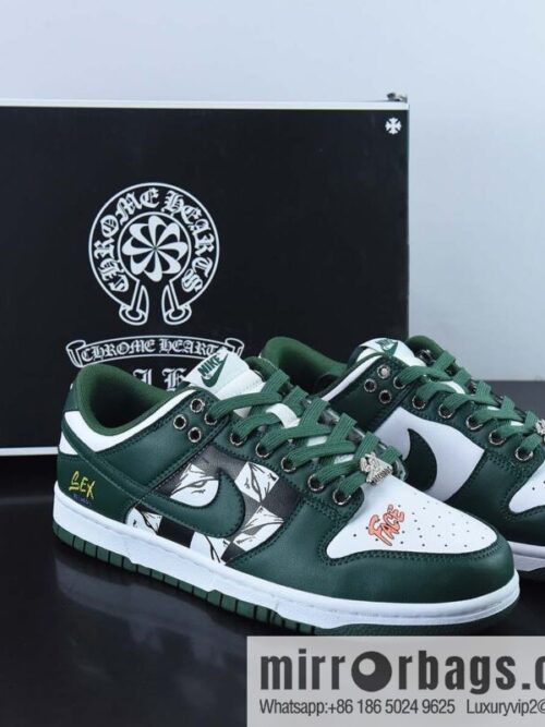 wsxc1669459539716_4-800x800pqvwbryxuiw46034_20250718032859.jpg Nike SB Dunk Low white and green, graffiti low-top casual board shoes, item number: DD1391-101