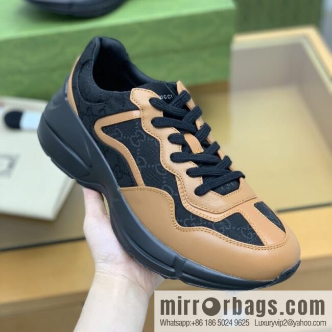 Gucci Gucci G Replica Luxury Handbag High Version Vintage Daddy Shoes Casual sneakers
