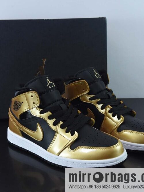 wsxc1669550791421_4-800x800cpgzwm34erj45781_20250718032548.jpg Air Jordan 1 Mid GS \"Metallic Gold\" AJ1 Jordan generation \"gold black gold\" high-top basketball shoes DR6967-071