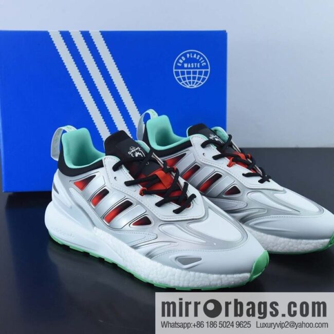 Adidas Originals ZX 2K Boost 2.0 Low Top High Bounce Vintage Casual Sports Versatile Running Shoes