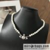 New ☑️ Vivienne Westwood Queen Mother Full Diamond Saturn Pearl Necklace