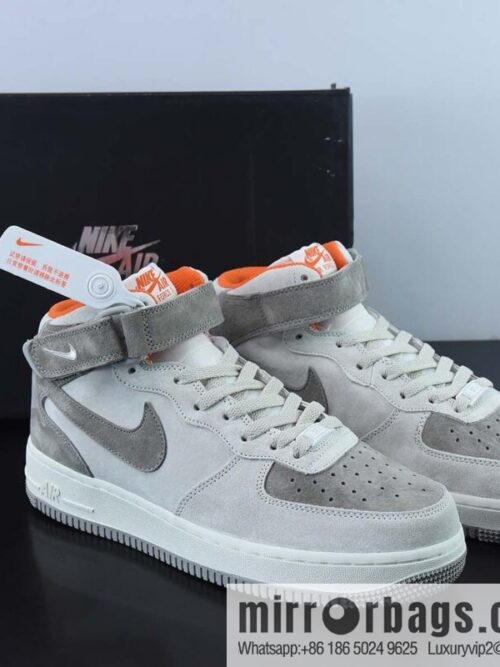 wsxc1670068951794_4-800x800lrlpneu3mhv44077_20250718025939.jpg Nike Air Force 1 \'Mid 07 gray orange suede, Air Force One medium help casual board shoes, imported suede item number: CQ5059-105