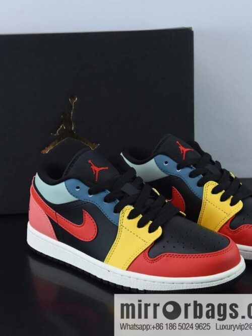 wsxc1670158439566_4-800x800wfkvo3g5zrh44000_20250718025843.jpg NIKE AIR JORDAN 1 LOW Nike winter new, color matching, black, yellow and red low-top casual board shoes, item number: DN3739-060