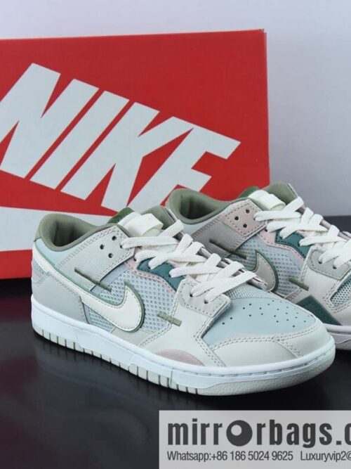 wsxc1670158441818_4-800x800vcoh20s5t5e43978_20250718025826.jpg NK Dunk Scrap patchwork monster, white and green pink low-top casual board shoes, item number; DM0802-001