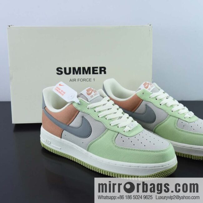 NIke Air Force 1 \'07 Gray cyan cloth Air Force One low-top casual board shoes Item number: DG2296-015