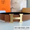 HERMES/Hermès H buckle horse drawn carriage logo men\'s 38mm waist belt