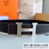HERMES/Hermès H buckle horse drawn carriage logo men\'s 38mm waist belt