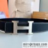 HERMES/Hermès H buckle horse drawn carriage logo men\'s 38mm waist belt