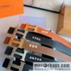 HERMES/Hermès H buckle horse drawn carriage logo men\'s 38mm waist belt