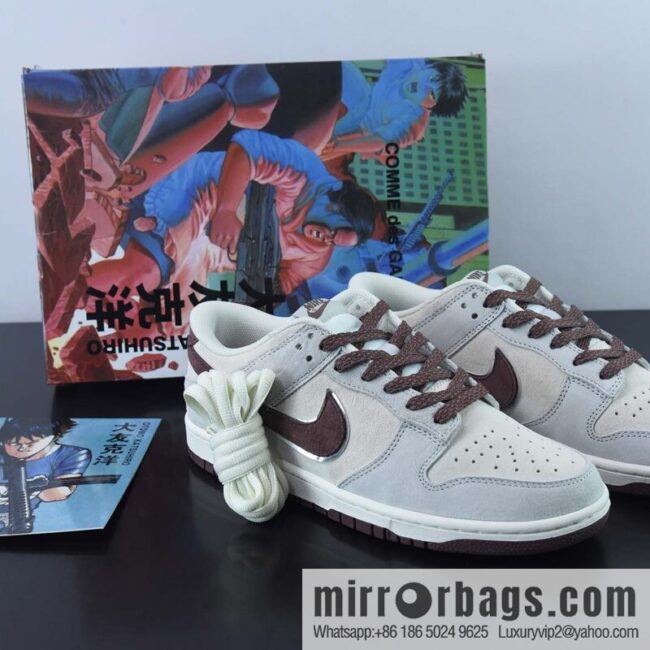 Otomo Katsuhiro x Nike SB Dunk Low \"Steamboy OST\" Otomo Ocean Grey Red Low Top Casual Board Shoes, Suede Item Number: DD0012-258
