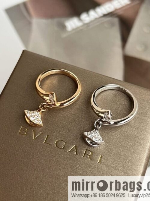 BVLGARI Bulgari classic full diamond fan ring