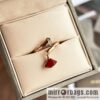 BVLGARI Bulgari classic red chalcedony white fritillary fan ring