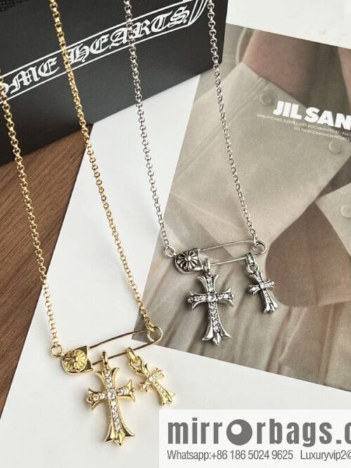 Classic hit, Crossheart cross pin necklace