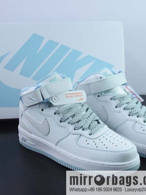 wsxc1670501876455_4-800x800cj2bugyy2yg41633_20250718022817.jpg Nike Air Force 1 Mid Mark line Gypsy, ice blue color scheme Air Force No. 1 mid-help casual board shoes Item number: MK0619-255