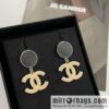 New ☑️ Chanel c2 double c black round stud earrings