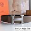 wsxc1671020976227_0-800x800wqt1brc3hki41422_20250718022544.jpg HERMES Hermès with thin H rhombus metal buckle men\'s 3.8cm waist belt