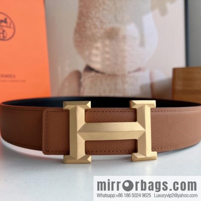 wsxc1671020981116_0-800x800bfc0s5mfhki41423_20250718022544.jpg HERMES Hermès with thin H rhombus metal buckle men\'s 3.8cm waist belt