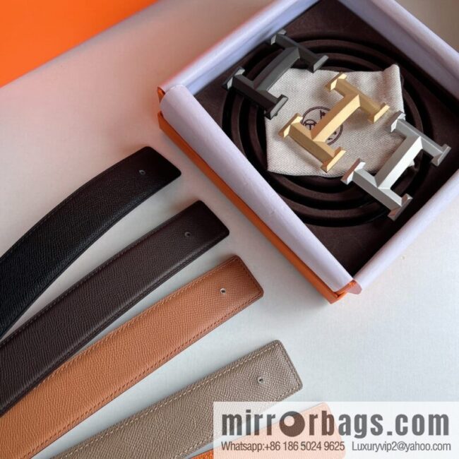 wsxc1671020988746_0-800x800ekb51ic0iak41418_20250718022543.jpg HERMES Hermès with thin H rhombus metal buckle men\'s 3.8cm waist belt
