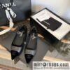 Chanel small fragrance velvet pointed Mary Jane flat shoes