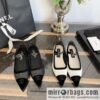 Chanel small fragrance velvet pointed Mary Jane flat shoes