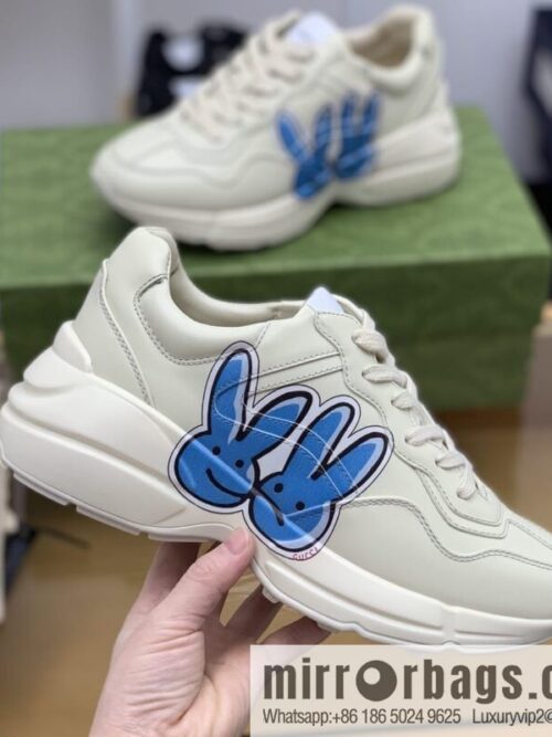Gucci Gucci [New G Replica Luxury Handbag High Version] Unisex Vintage sneakers