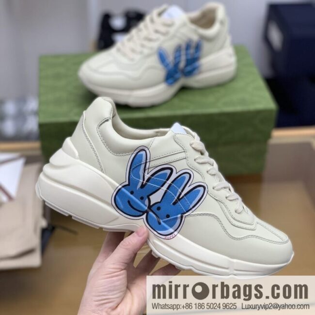 Gucci Gucci [New G Replica Luxury Handbag High Version] Unisex Vintage sneakers