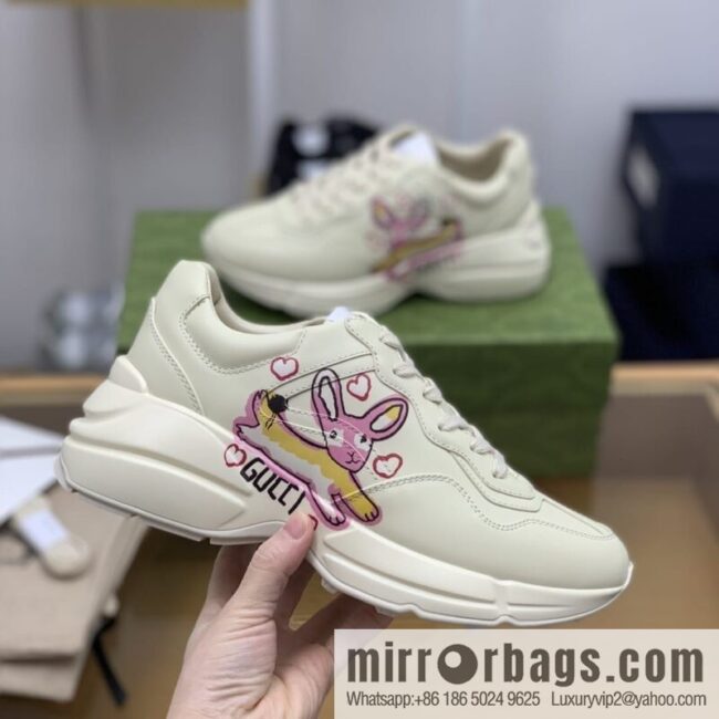 Gucci Gucci [New G Replica Luxury Handbag High Version] Unisex Vintage sneakers