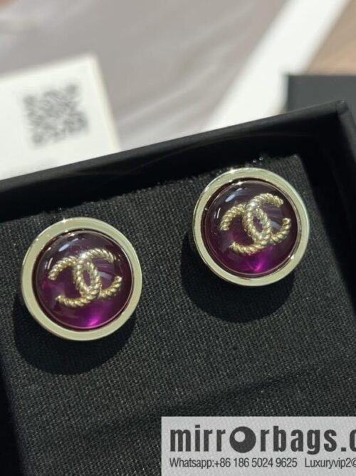 wsxc1673091244551_0-800x800312y1kzqkhz198215_20250709034518.jpg New ☑️ Chanel c1 double c round purple stud earrings