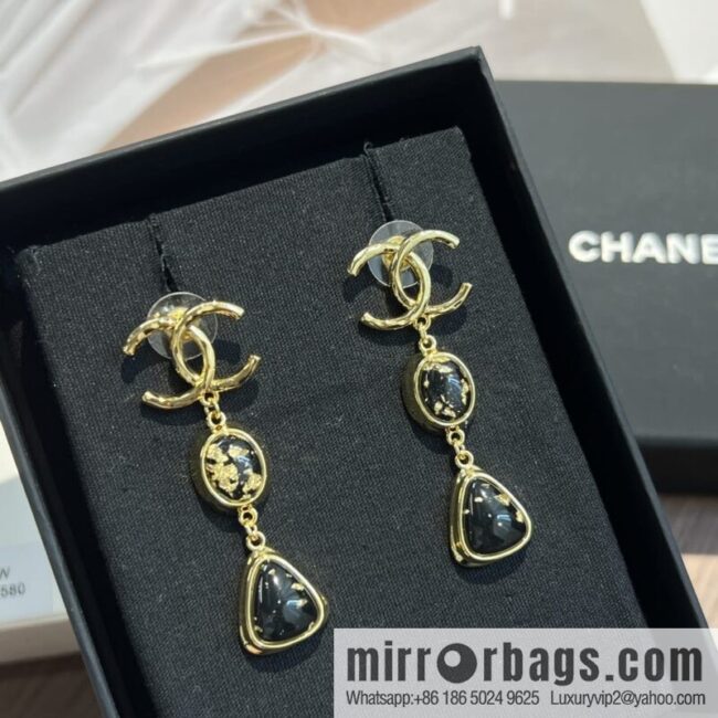 New ☑️ Chanel c3 double c gemstone stud earrings