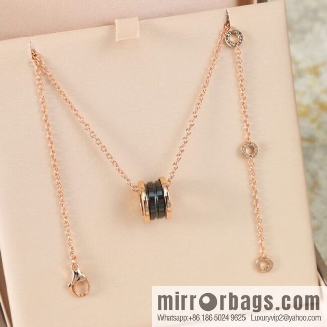 BVLGARI Bulgari black and white ceramic necklace