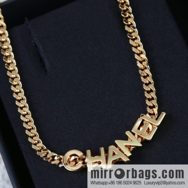 New ☑️ Chanel medieval chain strap letter necklace