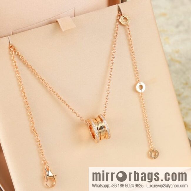 BVLGARI Bulgari double row diamond spring necklace