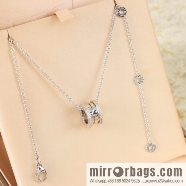 BVLGARI Bulgari double row diamond spring necklace