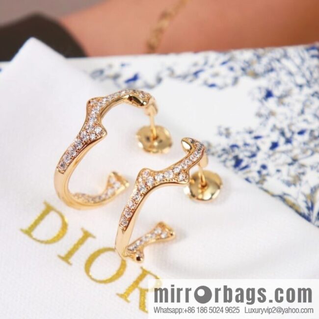 New ☑️ Dior full diamond vine stud earrings