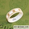 New Gucci gucci double G black and white ceramic ring