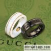 New Gucci gucci double G black and white ceramic ring