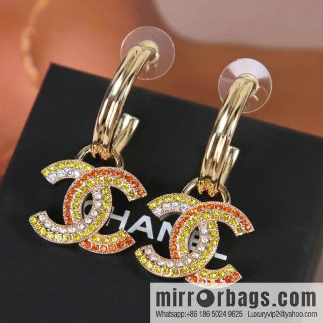 New ☑️ Chanel c2 colored diamond stud earrings
