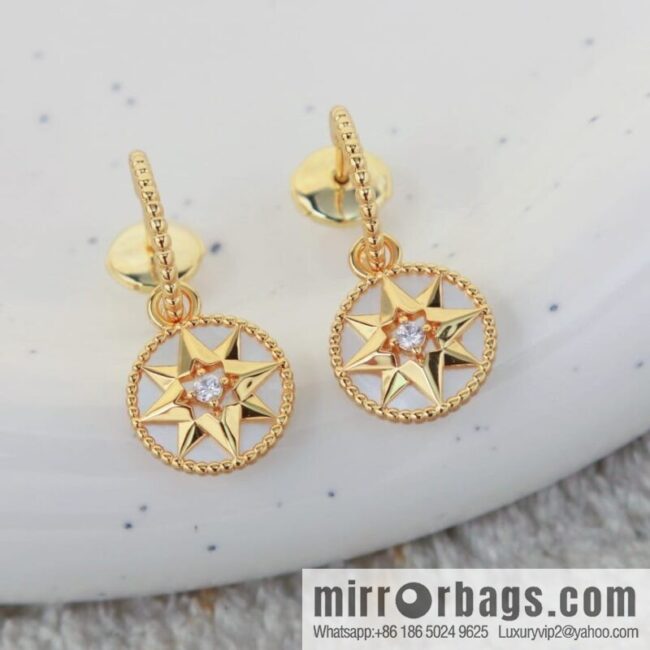 wsxc1677586883983_0-800x800m0vaj3k3jq3190600_20250708235457.jpg New ☑️ Dior white fritillary octagram bracelet necklace stud earrings