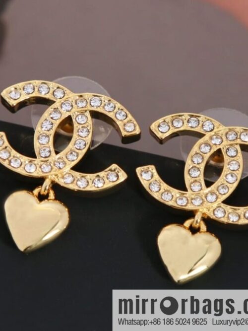 wsxc1677586890706_0-800x80005hivlc4bor190549_20250708235316.jpg New ☑️ Chanel c2 double C full diamond peach heart love stud earrings