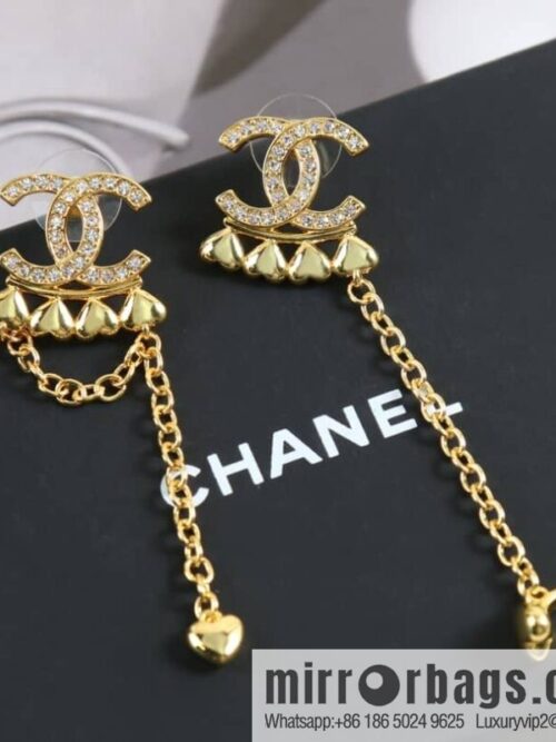wsxc1677758557462_0-800x800kpedjvs3oit190465_20250708235041.jpg New ☑️ Chanel c2 double c peach heart asymmetrical tassel earrings earrings