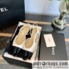 Chanel Xiaoxiang rhombus color matching thick-heeled sandals